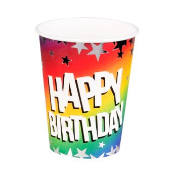 Happy Birthday Papierbecher:10 Stück, 2.1 dl 