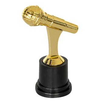 Microphone award:12 cm, or/gold 