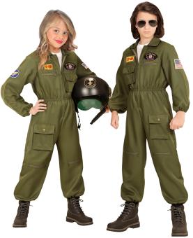 Top Gun Kampfjetpilot Kinderkostüm Overall 