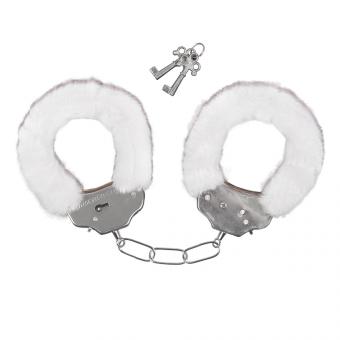 Plüsch Handschellen:weiss 