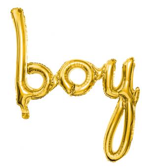 Foil Balloon Boy:63 x 74 cm, or/gold 
