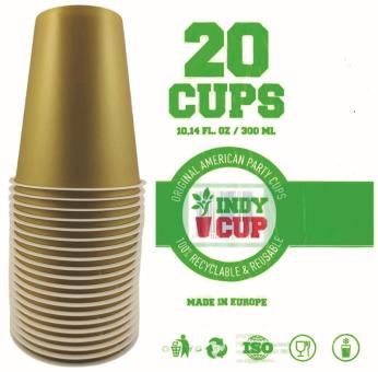 Gold Cups Partybecher:20 Stück, 3 dl, gold 