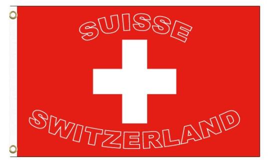 Schweizer Hiss Fahne: 1. August Dekoration:150 cm x 90 cm, rot/weiss 