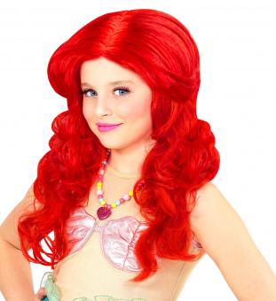 Sirène perruque pour enfants:rouge 
