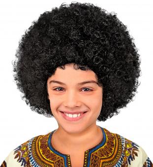 Kinderperücke Afro:schwarz 