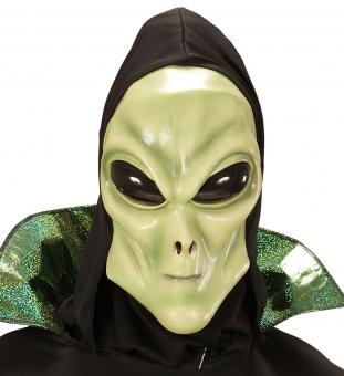 Hooded alien mask:green 