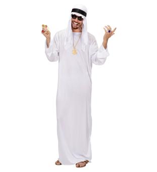 Costume de cheikh (tunique, coiffe):blanc 
