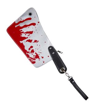 Handtasche als blutiges Hackbeil 