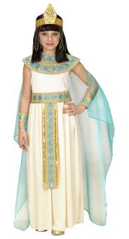 Cleopatra Kinderkostüm: inkl. Armbänder, Stirnband, Umhang:weiss 