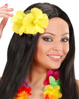 Barrette Hibiscus Aloha:jaune 