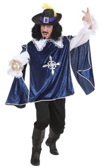 Musketeer costume (shirt, tunic):blue 
