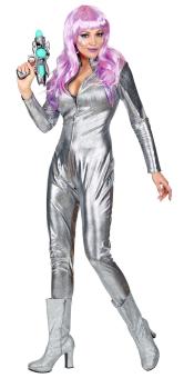 Weltraum Mädchen (Bodysuit):silber 