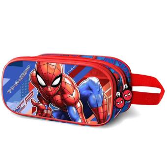 Spider-Man Double Trousse à crayons:22 x 9,5 x 8 cm 