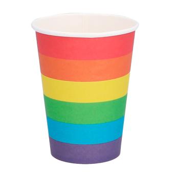 Gobelets en papier Arc-en-ciel:8 pièce, 2 dl 