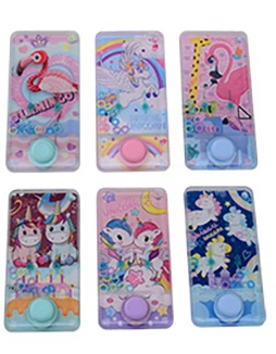 Einhorn Wasserspiel (1 Stück assortiert):6 x 13 cm, mehrfarbig 