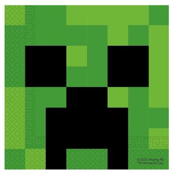 Minecraft Servietten: FSC zertifiziert:20 Stück, 33 x 33 cm, grün 