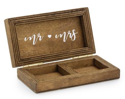 Ringschachtel aus Holz:10 x 5.5 cm, natur 