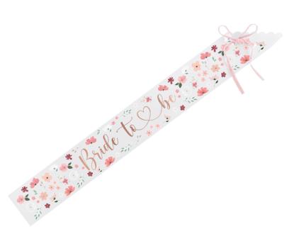 Papierschärpe Bride to be:76 cm, mehrfarbig 