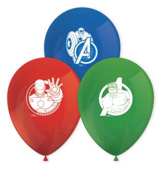 Avengers Balloons:8 Item, 30 cm, multicolored 
