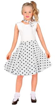 50s children's skirt with scarf:white 