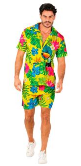 Sommer Party Outfit Herren mit Hemd und Shorts:bunt 