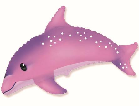 Delfin Folienballon:95 cm, pink 