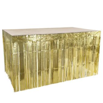 Tischrock metallic:300 x 74 cm, gold