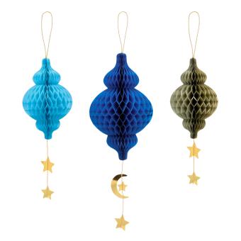 Hanging decorations Eid Mubarak:3 Item 