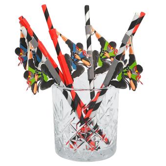 Ninja pailles en papier:6 pièce, 20 cm 