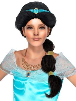 Arabian Princess Wig for Kids:black 