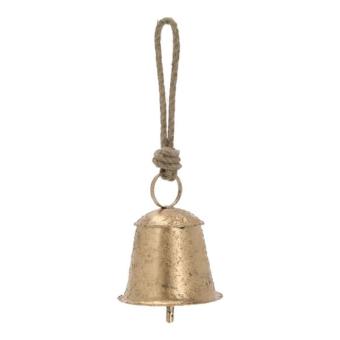 Bell with string:12 cm, or/gold 