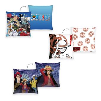 One Piece Pillows 3-Pack Monkey D. Luffy:40 x 40 cm 