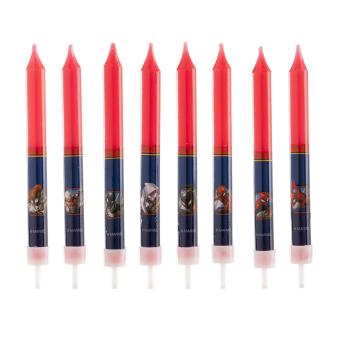 Spiderman cake candles:8 Item, 9 cm 