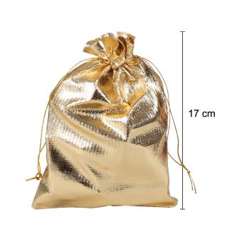 Sac cadeau:17 cm x 12,5 cm, or 
