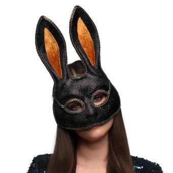 Demi-masque Mystery Bunny:noir 