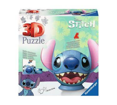 Lilo & Stitch puzzle 3D balle avec oreilles Stitch 77: Ravensburger Puzzle:13 cm 