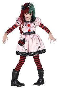 Déguisement Poupée Hantée Fille – Costume d’Halloween Terrifiant:multicolore 
