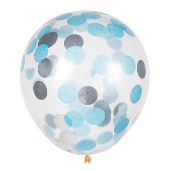 Ballons de confettis:5 pièce, Ø 30 cm, bleu 