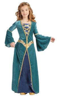Costume d'enfant de demoiselle du château Lady Margaret:vert 