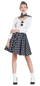 Fünfziger Jahre Rock Nancy:schwarz/weiss 