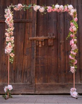 Hochzeits Zeremonie Rahmen:1.5 x 2 m, gold 