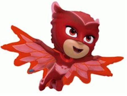 Ballon en aluminium PJ Masks Owlette:95 cm, rouge 