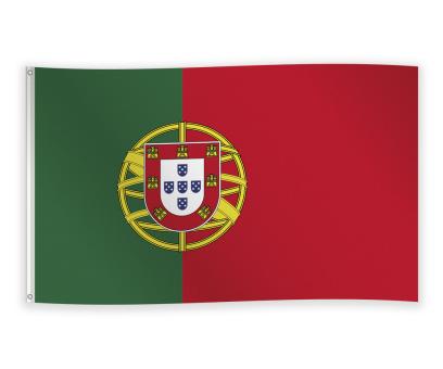 Portugal Flagge mit seitlichen Ösen:150 x 90 cm, mehrfarbig 