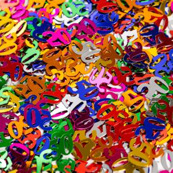 Confettis de table chiffre 50:14 g, coloré 