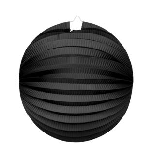 Lampion rond sans porte-bougie, papier:D 25 cm, noir 