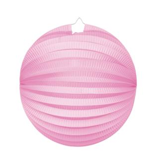 Lampion rund ohne Kerzenhalter, Papier:D 25 cm, rosa 