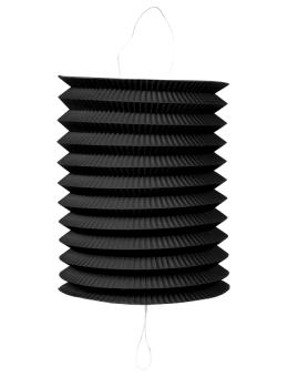 Lanterne cylindrique sans bougeoir, papier:D 16 cm, noir 
