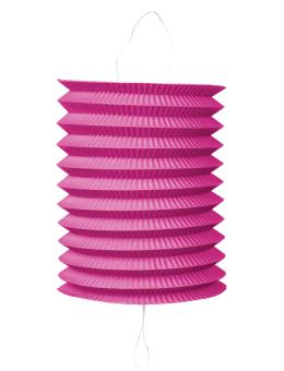 Lanterne cylindrique sans bougeoir, papier:D 16 cm, pink/rose 