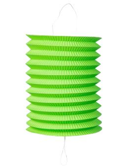 Lanterne cylindrique sans bougeoir, papier:D 16 cm, vert 