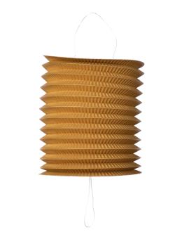 Lanterne cylindrique metallic sans bougeoir, papier:D 16 cm, or 